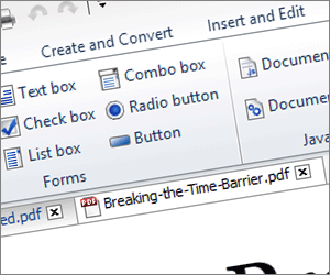 Forms tools inside PDF Editor 10