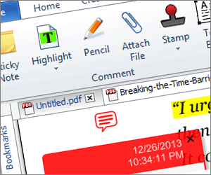 Review tools inside PDF Editor 10