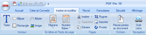Capture d'&eacute;cran des outils d'&eacute;dition PDF